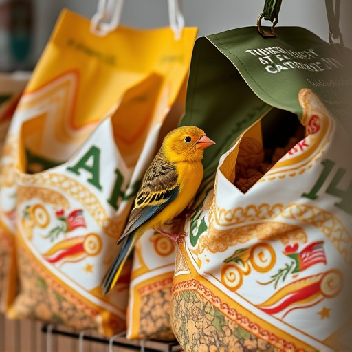Close-up of affordable bird food bags