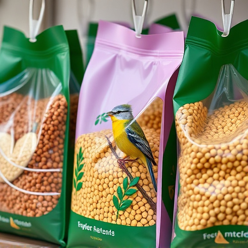 Close-up of affordable bird food bags