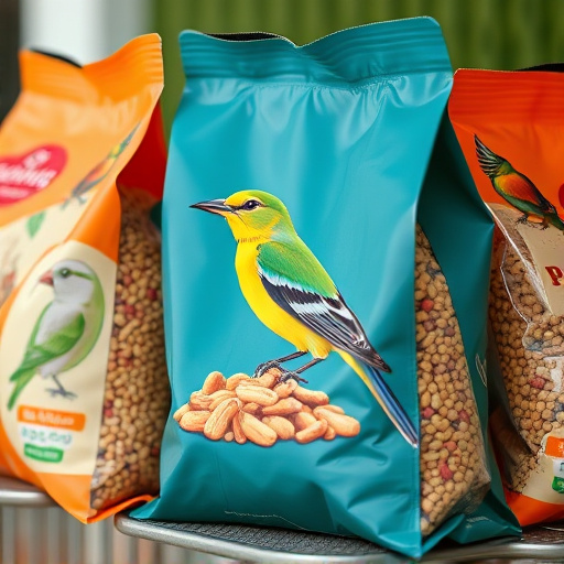 Close-up of affordable bird food bags