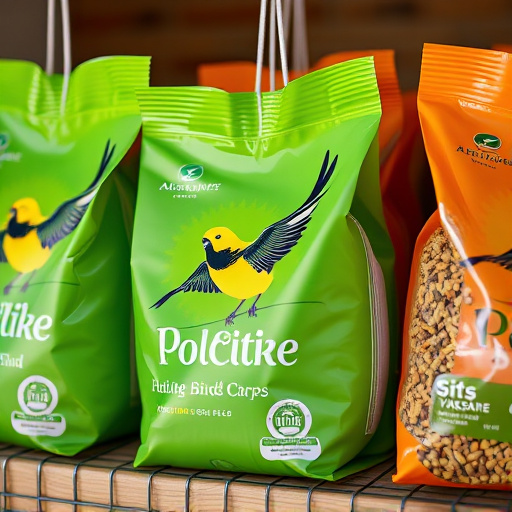 Close-up of affordable bird food bags