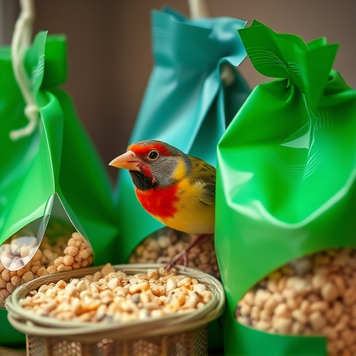 Close-up of affordable bird food bags