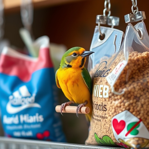 Close-up of affordable bird food bags