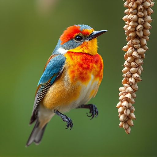 Close-up of colorful wild bird seed