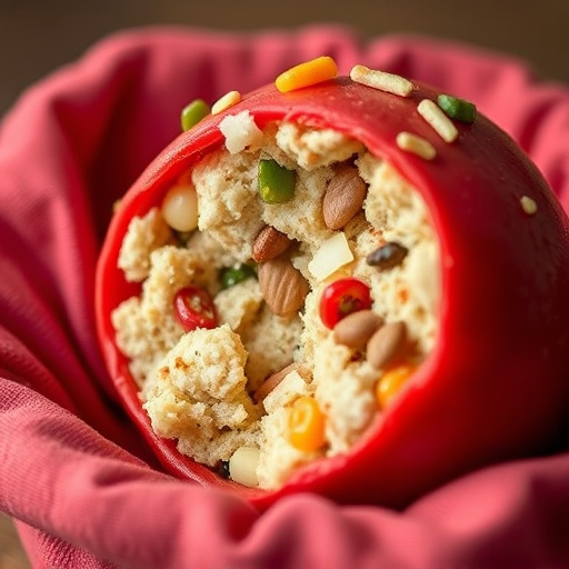 Close-up of filled fat ball holder