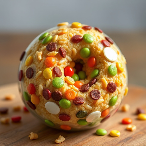 Close-up of filled fat ball holder