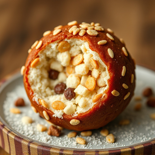 Close-up of filled fat ball holder