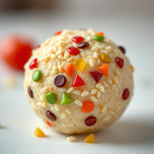 Close-up of filled fat ball holder
