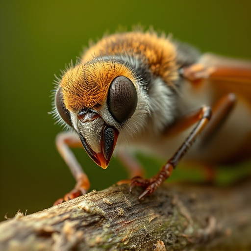 Close-up of fledgling eating insects