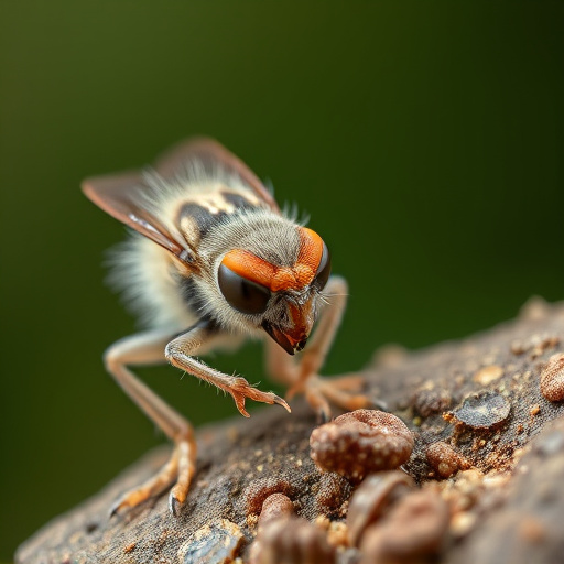 Close-up of fledgling eating insects