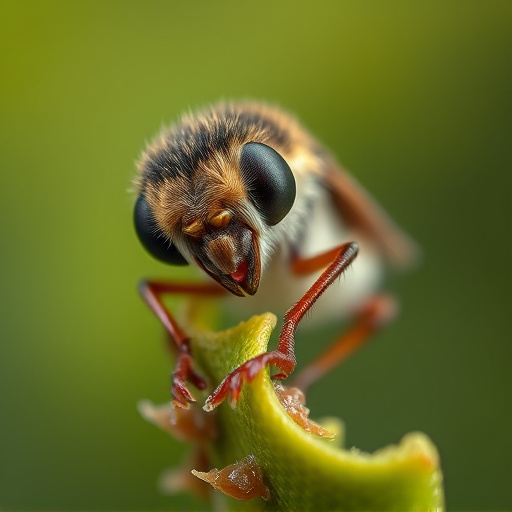 Close-up of fledgling eating insects