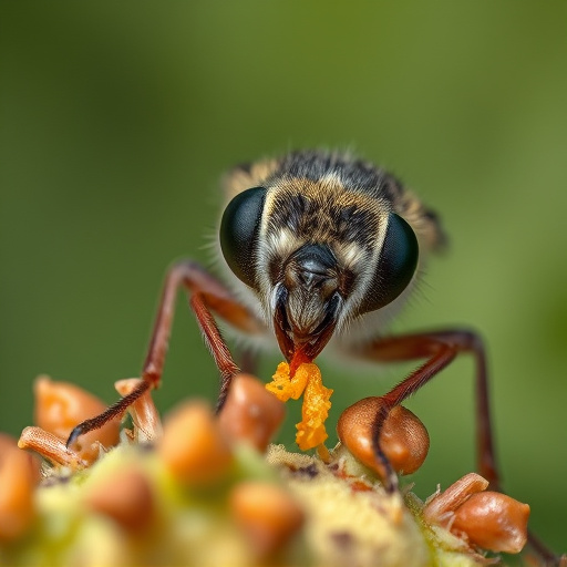 Close-up of fledgling eating insects