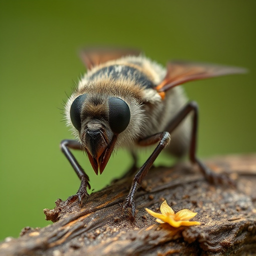 Close-up of fledgling eating insects