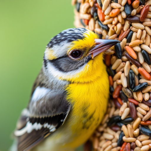 Close-up of mixed bird seed blend
