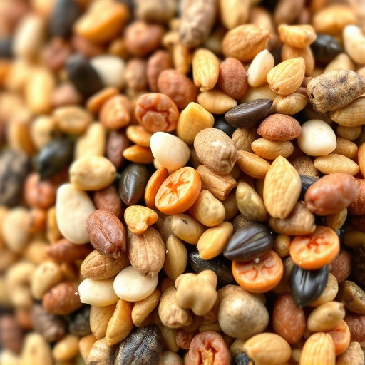 Close-up of mixed bird seed blend