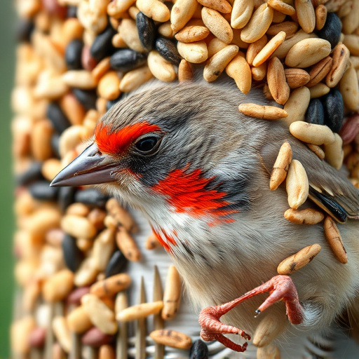 Close-up of mixed bird seed blend