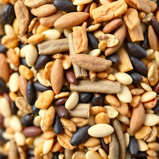 Close-up of mixed bird seed blend