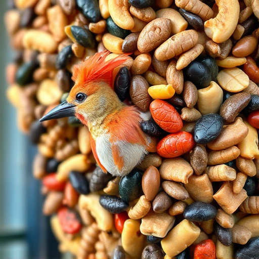 Close-up of mixed bird seed blend