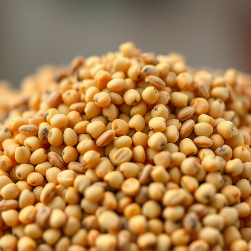 Close-up of niger seed pile
