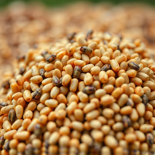 Close-up of niger seed pile