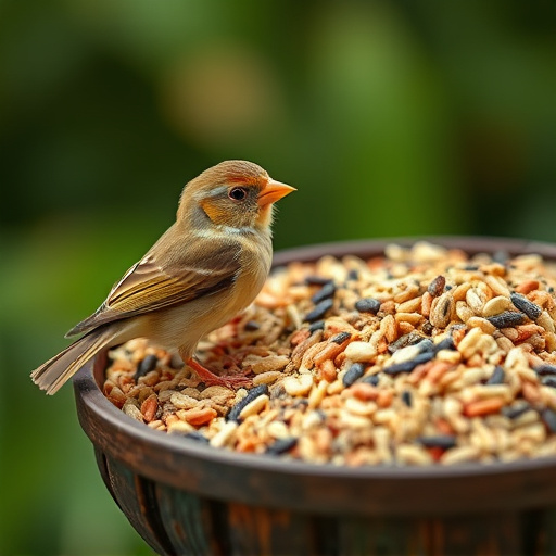 Close-up of no-mess bird seed mix
