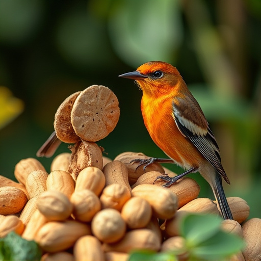 Close-up of peanuts for garden birds