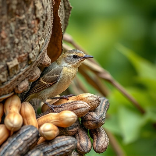 Close-up of peanuts for garden birds