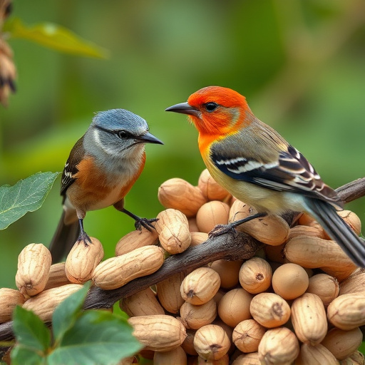 Close-up of peanuts for garden birds