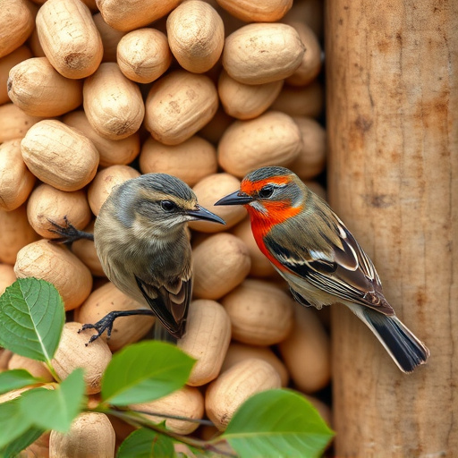 Close-up of peanuts for garden birds