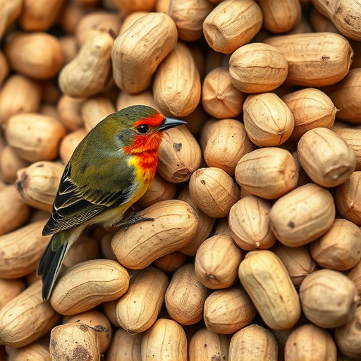 Close-up of peanuts for garden birds