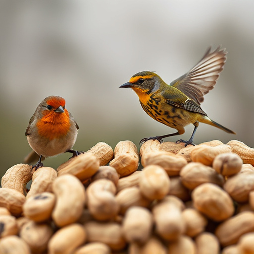 Close-up of peanuts for garden birds