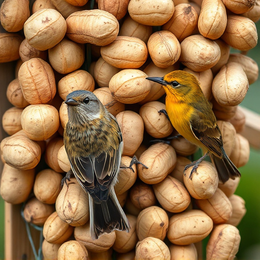 Close-up of peanuts for garden birds