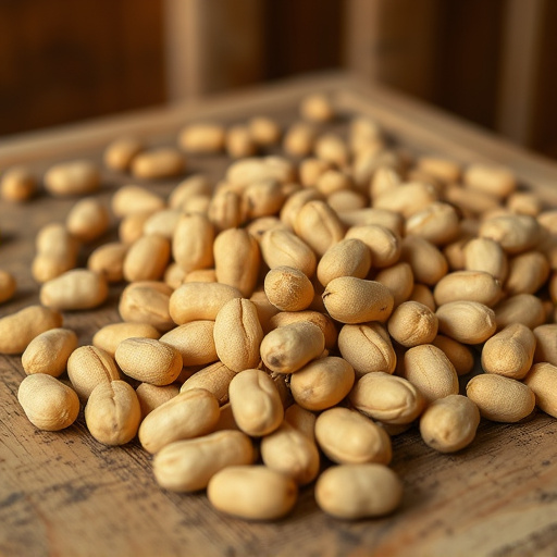 Close-up of peanuts on feeding table