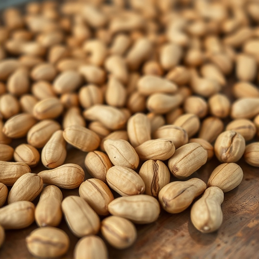 Close-up of peanuts on feeding table