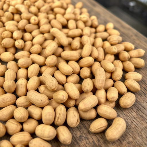 Close-up of peanuts on feeding table