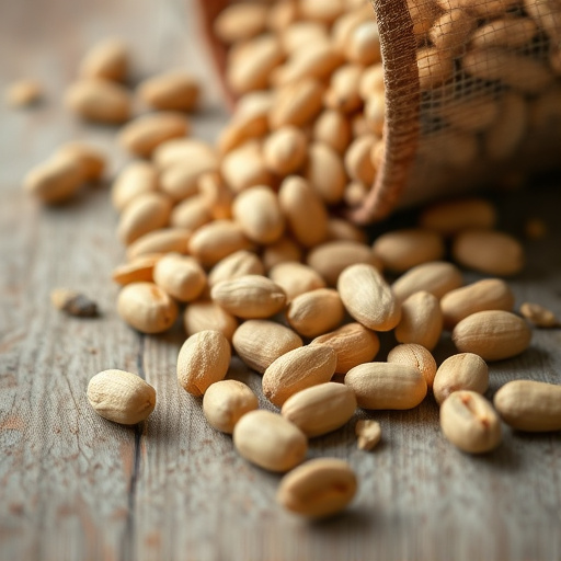 Close-up of peanuts on feeding table