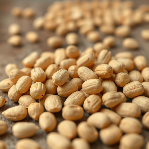 Close-up of peanuts on feeding table