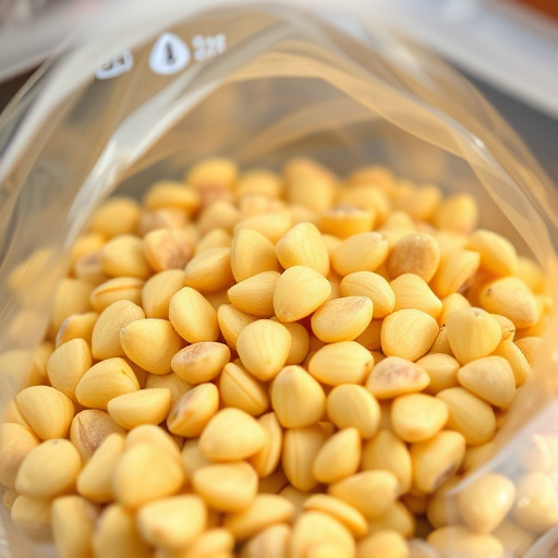 Close-up of premium sunflower hearts in bag