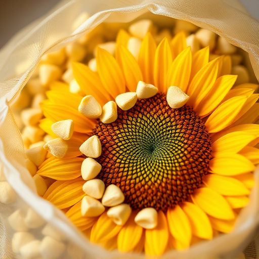 Close-up of premium sunflower hearts in bag