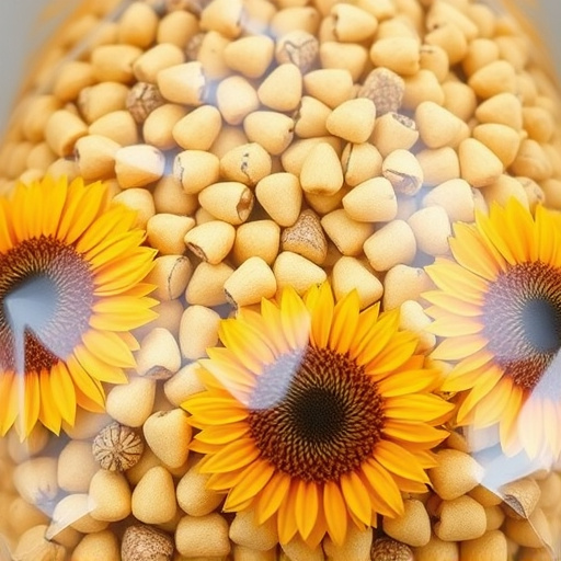Close-up of premium sunflower hearts in bag