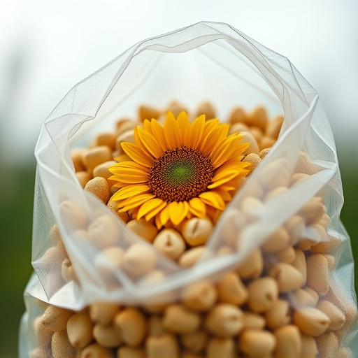 Close-up of premium sunflower hearts in bag