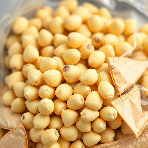 Close-up of premium sunflower hearts in bag