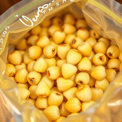 Close-up of premium sunflower hearts in bag