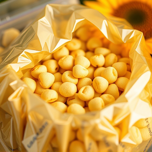 Close-up of premium sunflower hearts in bag