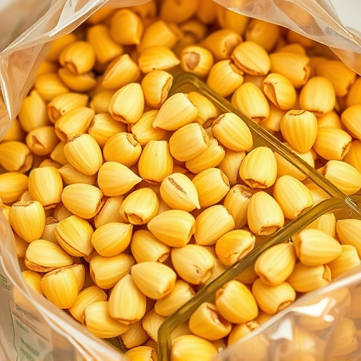 Close-up of premium sunflower hearts in bag
