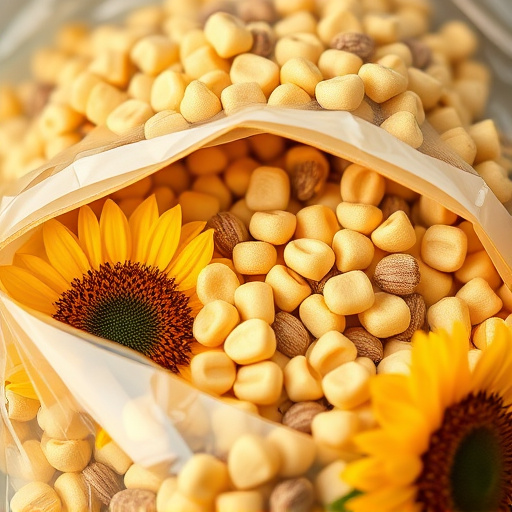 Close-up of premium sunflower hearts in bag