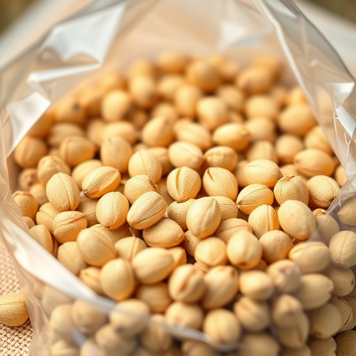 Close-up of premium sunflower hearts in bag