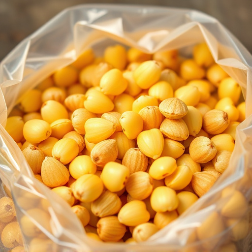 Close-up of premium sunflower hearts in bag