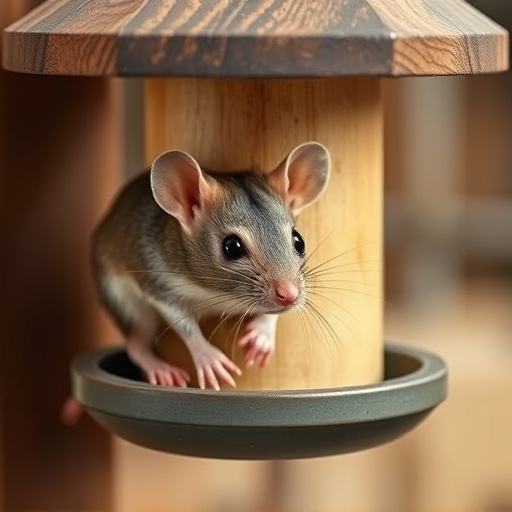 Close-up of rat-proof feeder design