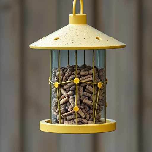 Close-up of rat-proof feeder design
