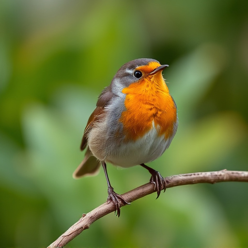 Close-up of robin in garden